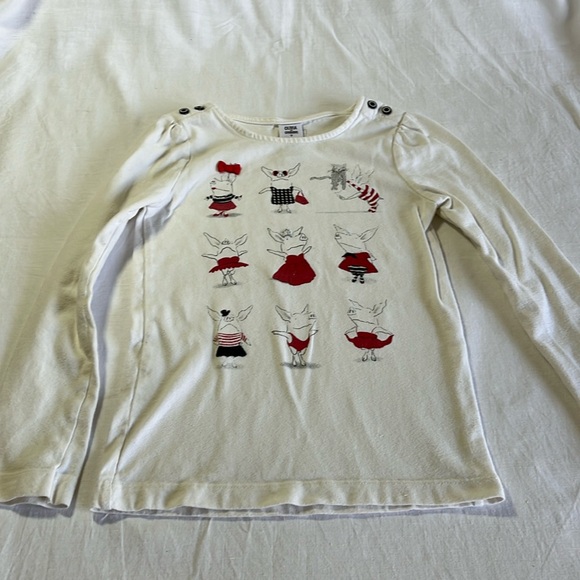 Olivia Pig - Gymboree long sleeve t-shirt size 7 - Picture 2 of 3